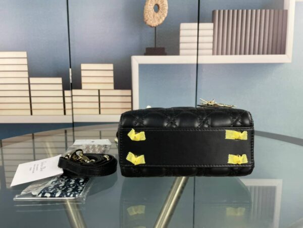 DIOR MINI LADY BAG CANNAGE BLACK 17CM M0505ONGE M900 - Image 7