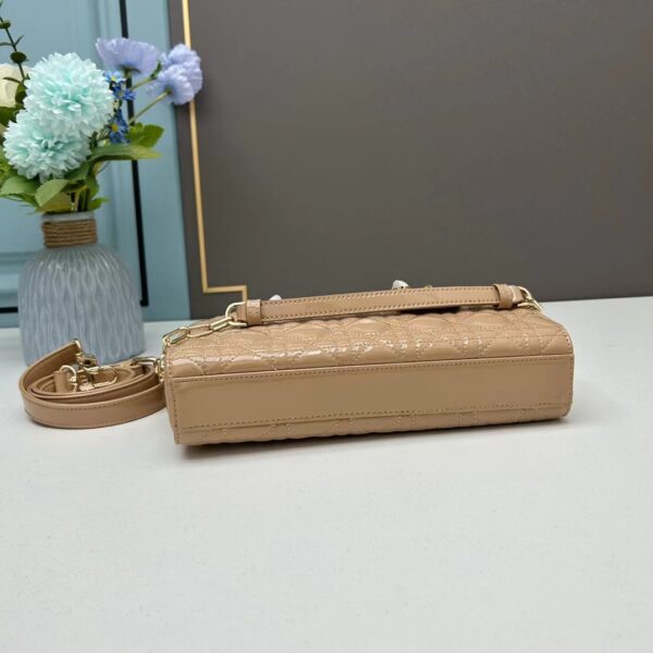 DIOR MEDIUM LADY D JOY BAG CANNAGE BEIGE 26CM M0540ONGE M51U - Image 6