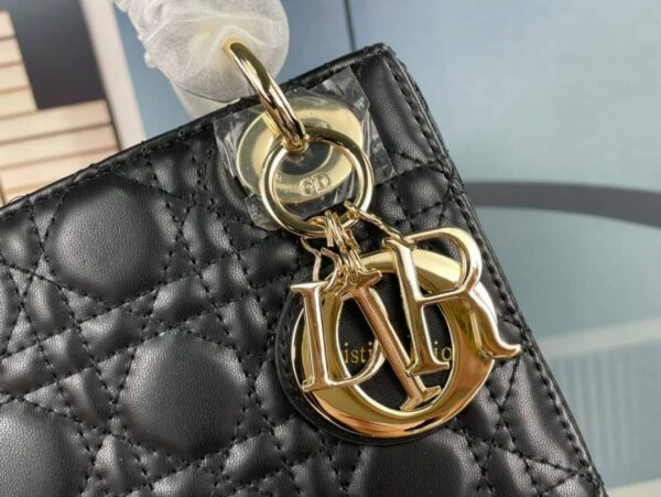 DIOR MINI LADY BAG CANNAGE BLACK 17CM M0505ONGE M900 - Image 5
