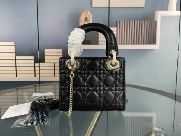 DIOR MINI LADY BAG CANNAGE BLACK 17CM M0505ONGE M900 - Image 4