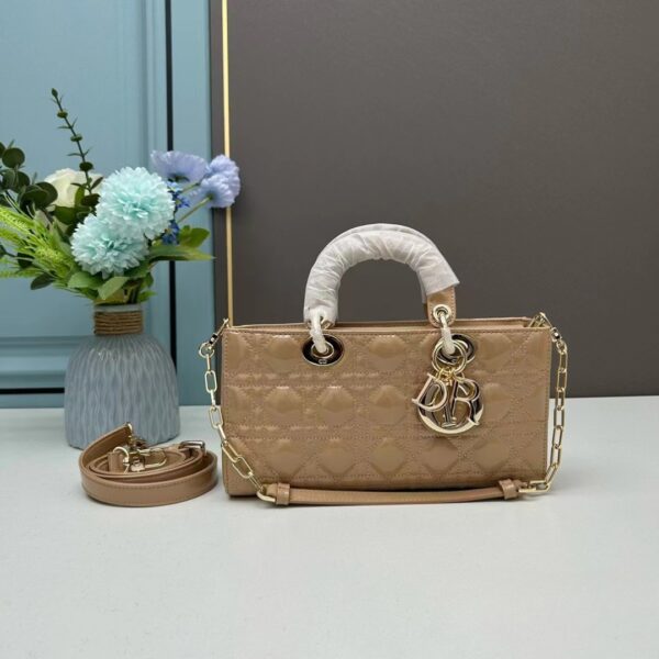 DIOR MEDIUM LADY D JOY BAG CANNAGE BEIGE 26CM M0540ONGE M51U - Image 2