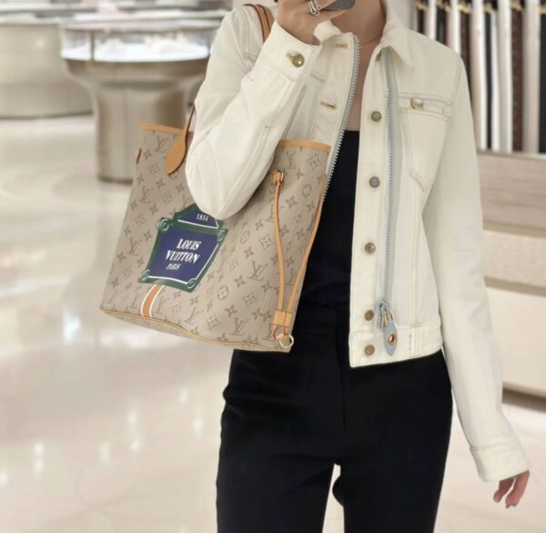 LOUIS VUITTON NEVERFULL MM MONOPANAME COATED CANVAS OCHER 32CM M23501 - Image 11