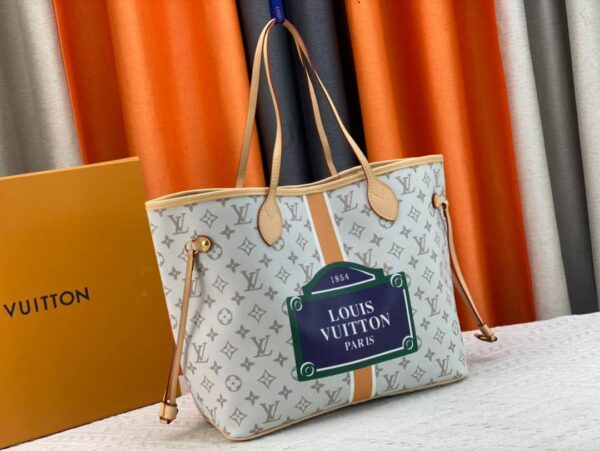 LOUIS VUITTON NEVERFULL MM MONOPANAME COATED CANVAS OCHER 32CM M23501 - Image 4