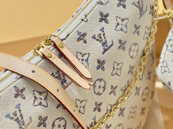 LOUIS VUITTON LOOP HOBO MONOGRAM BAG MULTICOLOR BEIGE 38CM - Image 4