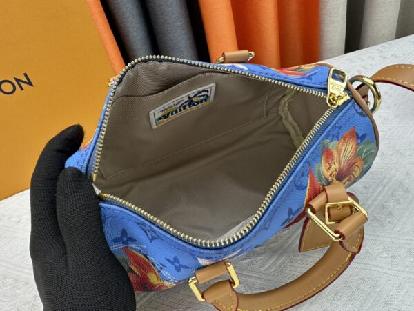 LOUIS VUITTON KEEPALL BANDOULIERE 25 BRIGHT BLUE 25CM M24999 - Image 10