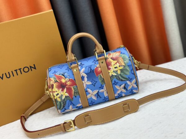LOUIS VUITTON KEEPALL BANDOULIERE 25 BRIGHT BLUE 25CM M24999 - Image 5