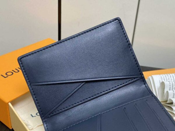 LOUIS VUITTON POCKET ORGANIZER MONOGRAM LEATHER NAVY BLUE 7CM M83378 - Image 4