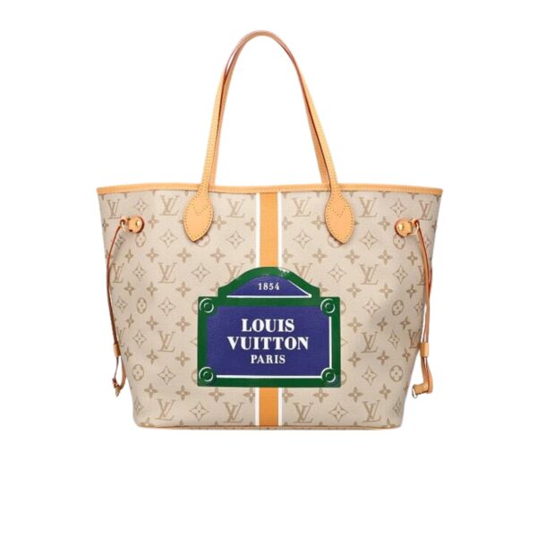 LOUIS VUITTON NEVERFULL MM MONOPANAME COATED CANVAS OCHER 32CM M23501