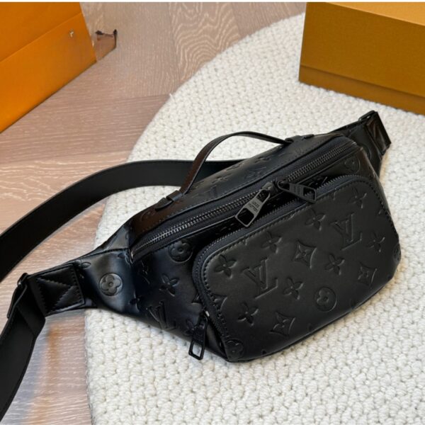 LOUIS VUITTON RUSH BUMBAG MONOGRAM SHADOW LEATHER LEATHER BLACK 31CM M47058 - Image 3
