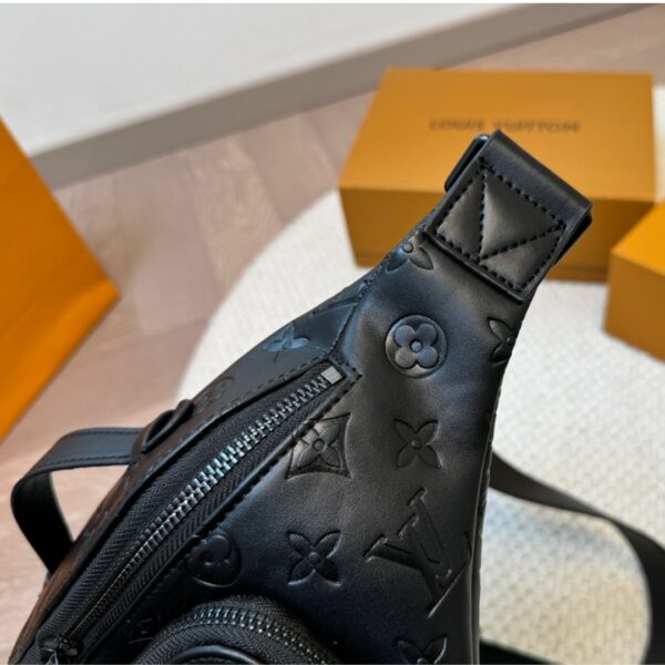 LOUIS VUITTON RUSH BUMBAG MONOGRAM SHADOW LEATHER LEATHER BLACK 31CM M47058 - Image 9