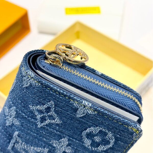 LOUIS VUITTON LOU WALLET MONOGRAM DENIM BLUE 11CM M83160 - Image 5