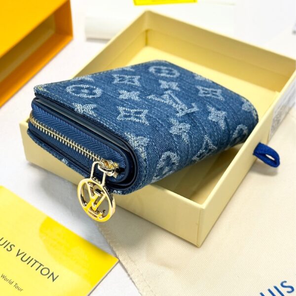 LOUIS VUITTON LOU WALLET MONOGRAM DENIM BLUE 11CM M83160 - Image 6