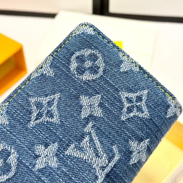 LOUIS VUITTON LOU WALLET MONOGRAM DENIM BLUE 11CM M83160 - Image 7