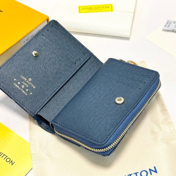 LOUIS VUITTON LOU WALLET MONOGRAM DENIM BLUE 11CM M83160 - Image 8