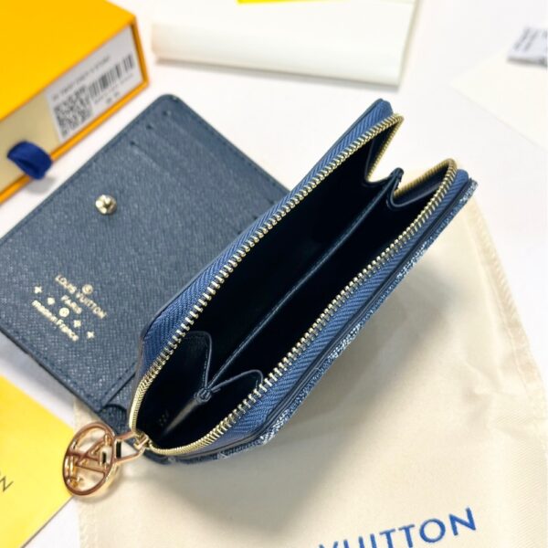 LOUIS VUITTON LOU WALLET MONOGRAM DENIM BLUE 11CM M83160 - Image 9