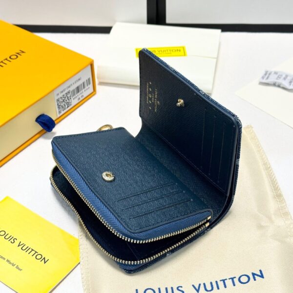 LOUIS VUITTON LOU WALLET MONOGRAM DENIM BLUE 11CM M83160 - Image 10