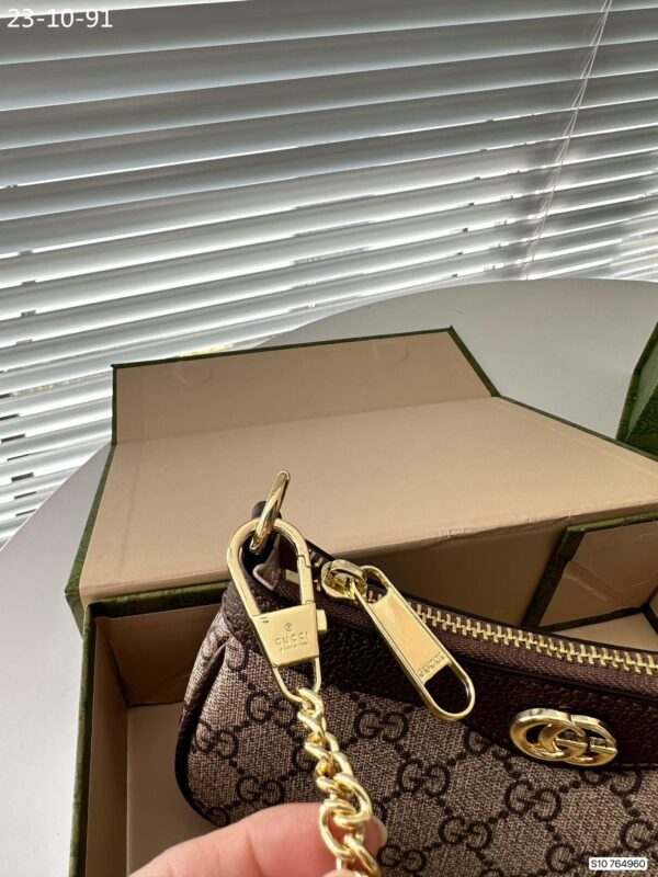 GUCCI MINI OPHIDIA GG SHOULDER BAG BROWN 20M - Image 2