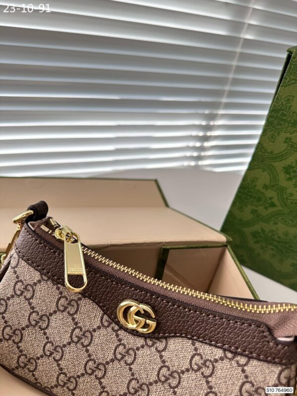 GUCCI MINI OPHIDIA GG SHOULDER BAG BROWN 20M - Image 4
