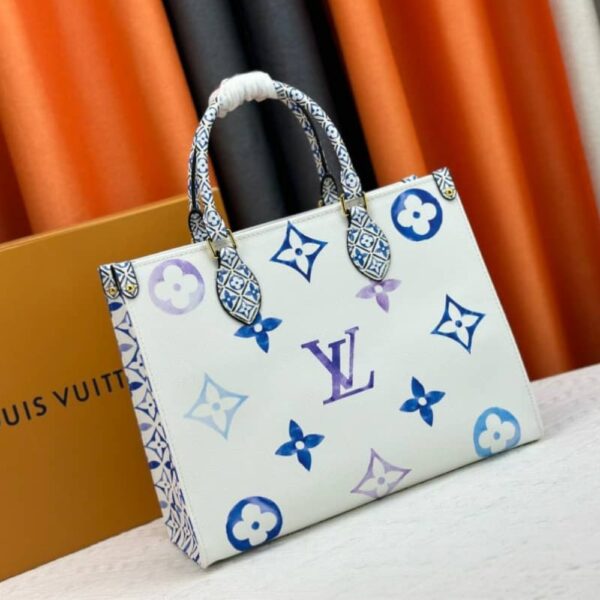 LOUIS VUITTON BY THE POOL ON THE GO PM TOTE BAG BLUE 34CM - Image 2