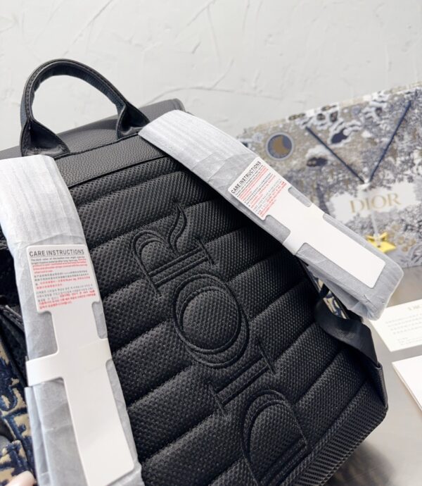 DIOR SADDLE BACKPACK OBLIQUE JACQUARD AND GRAINED LEATHER BLACK 40CM 1ADBA041YKS H27E - Image 8