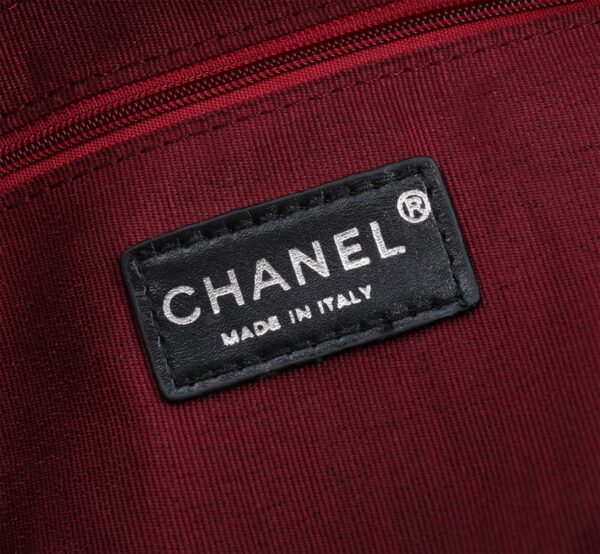 CHANEL LEATHER QUILTED LARGE CAMBON TOTE BLACK 41CM - Image 4