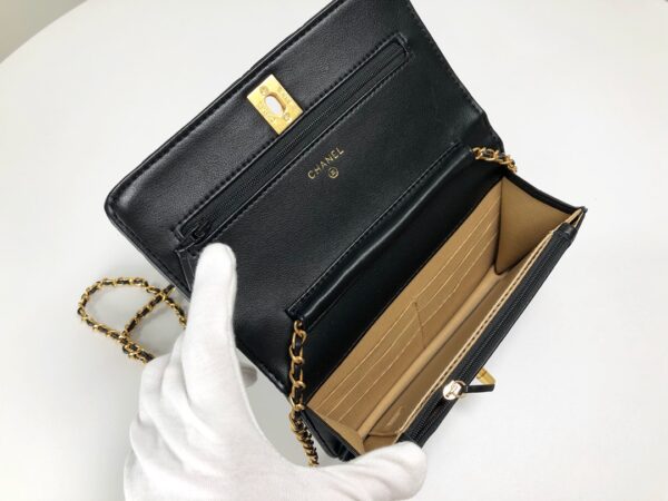 CHANEL WOC FALP PEARL CRUSH BAG WITH CHAIN BLACK 19CM - Image 2