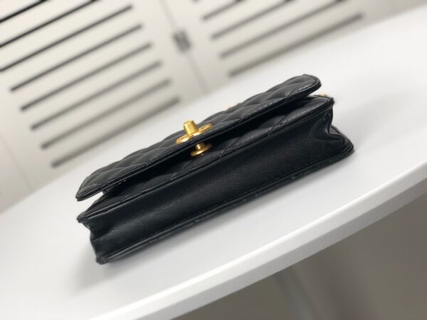 CHANEL WOC FALP PEARL CRUSH BAG WITH CHAIN BLACK 19CM - Image 7