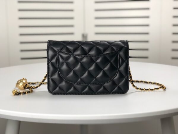 CHANEL WOC FALP PEARL CRUSH BAG WITH CHAIN BLACK 19CM - Image 10