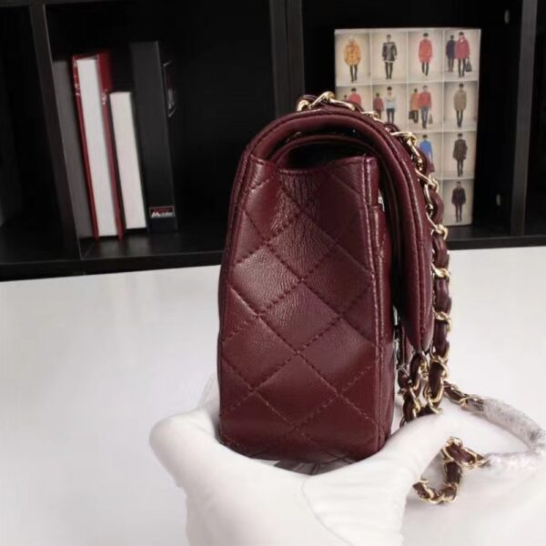 CHANEL CLASSIC HANDBAG RED 25CM - Image 8