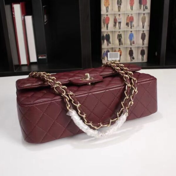 CHANEL CLASSIC HANDBAG RED 25CM - Image 9