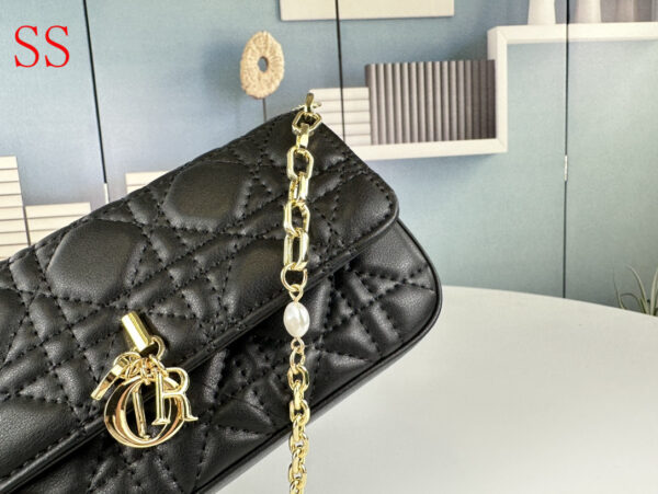 DIOR LADY DIOR PHONE POUCH BLACK 19CM S0977ONMJM900 - Image 6