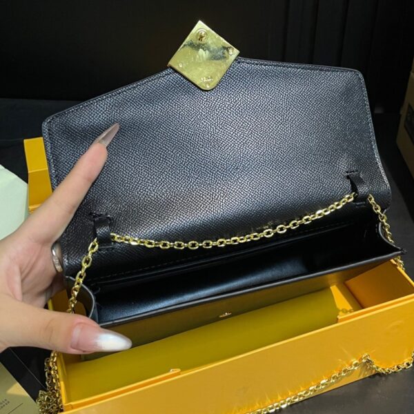 FENDI FF DIAMONDS WALLET ON CHAIN BLACK 22CM 8M0488ALV4F0KUR - Image 8