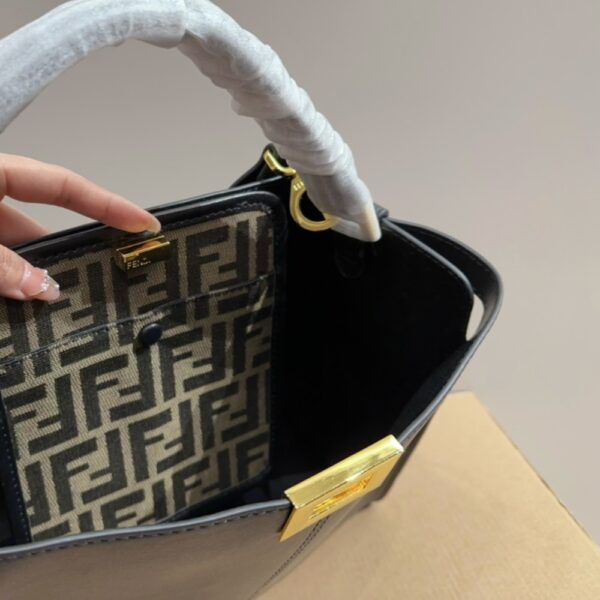 FENDI PEEKABOO X LITE MEDIUM BLACK 29CM 8BN310A5E9F19PH - Image 7