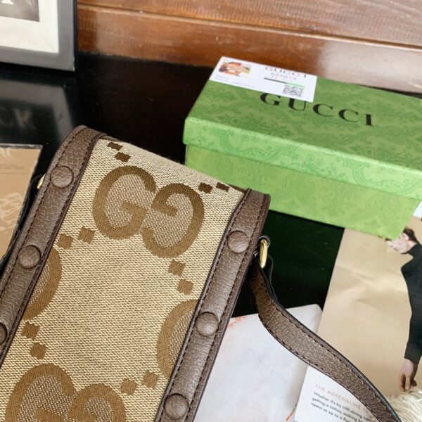 GUCCI HORSEBIT 1955 PHONE BAG MINI JUMBO BAG BEIGE 18CM - Image 3