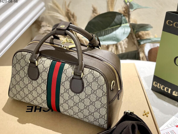GUCCI OPHIDIA MEDIUM GG TOP HANDLE BAG BROWN 32CM 724575 9C2SG 8746 - Image 3