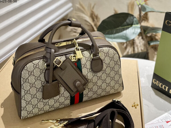 GUCCI OPHIDIA MEDIUM GG TOP HANDLE BAG BROWN 32CM 724575 9C2SG 8746 - Image 4