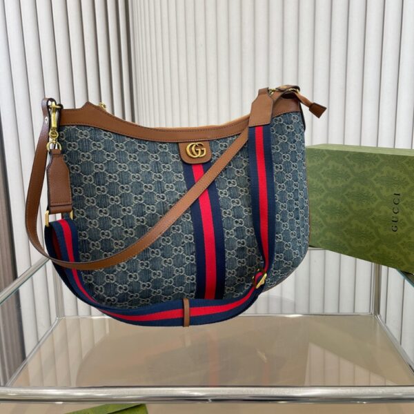 GUCCI OPHIDIA SMALL SHOULDER BAG BLUE 42CM - Image 3