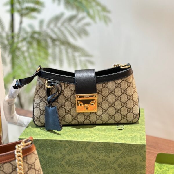 GUCCI PADLOCK SMALL SHOULDER BAG BLACK 25CM 811705 KHNKG 9769 - Image 2