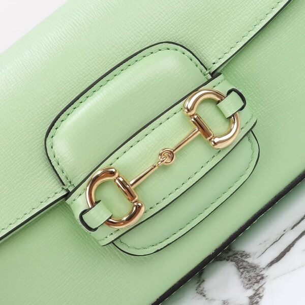 GUCCI HORSEBIT 1955 SMALL SHOULDER BAG LEATHER MINT GREEN 24CM 735178 AACPL 1941 - Image 5