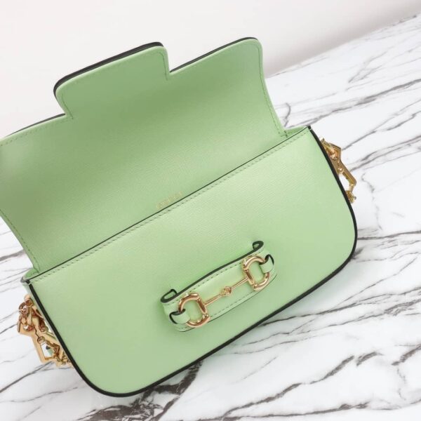 GUCCI HORSEBIT 1955 SMALL SHOULDER BAG LEATHER MINT GREEN 24CM 735178 AACPL 1941 - Image 3