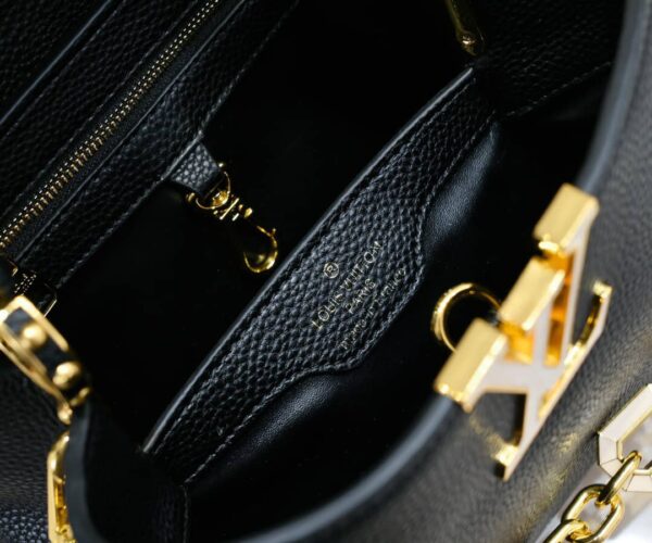 LOUIS VUITTON CAPUCINES BB BAG WITH CHARM BLACK 27CM - Image 8