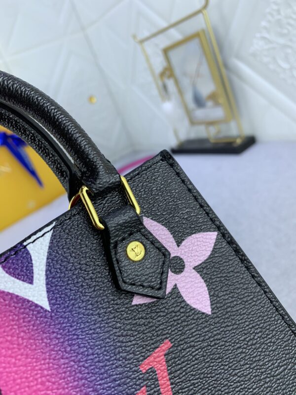 LOUIS VUITTON PETIT SAC PLAT MONOGRAM BLACK AND PINK 17CM - Image 5