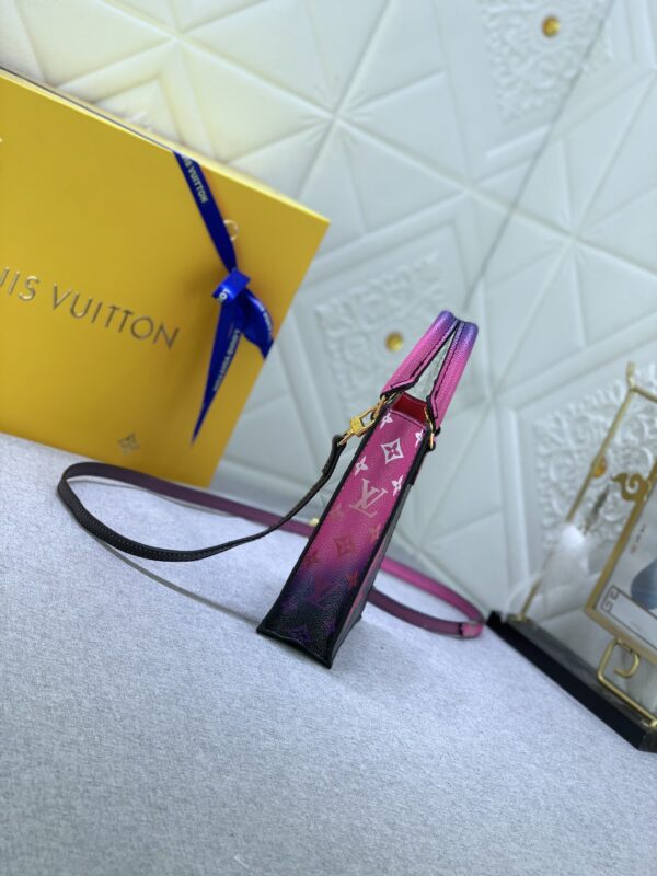 LOUIS VUITTON PETIT SAC PLAT MONOGRAM BLACK AND PINK 17CM - Image 6