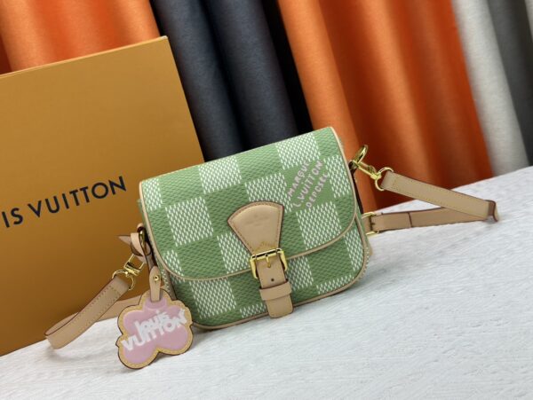 LOUIS VUITTON MONTSOURIS MESSENGER BAG GREEN 20CM N40665 - Image 2