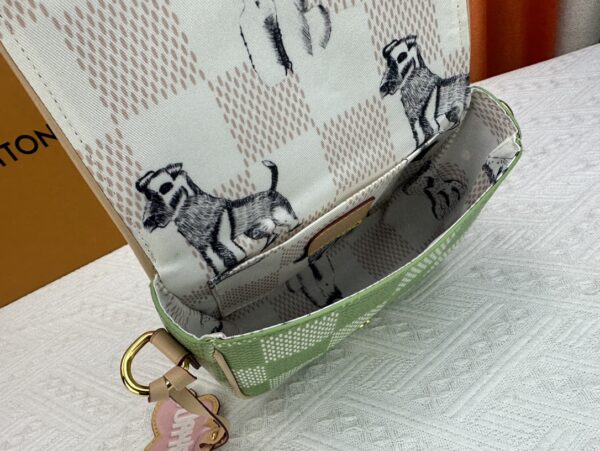 LOUIS VUITTON MONTSOURIS MESSENGER BAG GREEN 20CM N40665 - Image 9