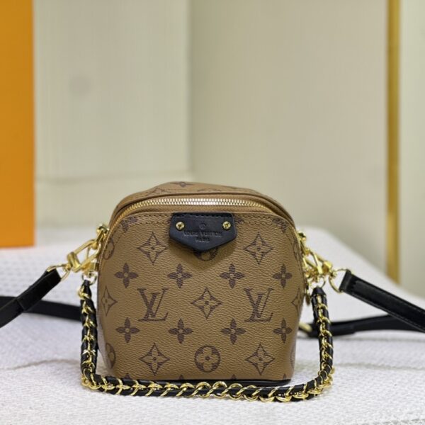 LOUIS VUITTON JUST IN CASE MONOGRAM REVERSE CANVAS LEATHER BROWN 13CM M47162 - Image 2