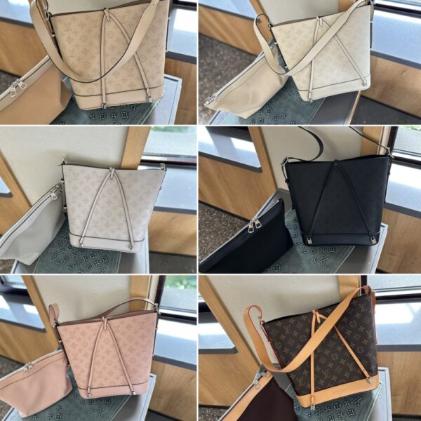 LOUIS VUITTON FLORE PERFORATED MAHINA BEIGE 22CM - Image 2