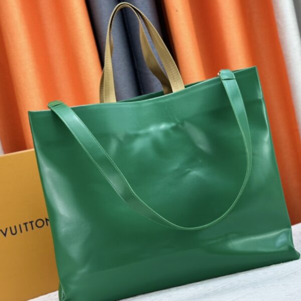 LOUIS VUITTON SHOPPER TOTE MM GREEN 40CM - Image 4