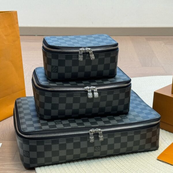 LOUIS VUITTON TOILET POUCH DAMIER GREY 23CM - Image 8