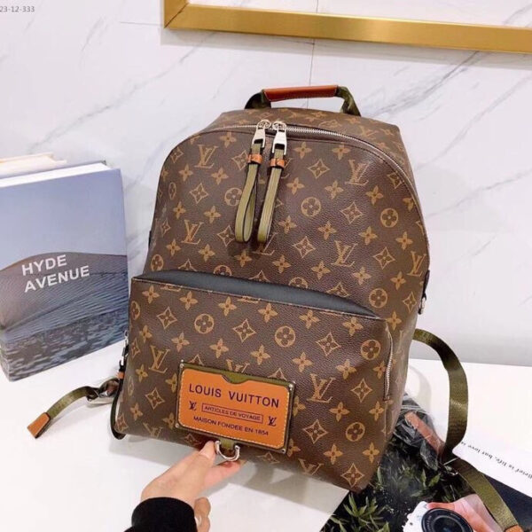LOUIS VUITTON SAFARI DISCOVERY BACKPACK MONOGRAM BROWN 37CM - Image 5